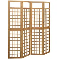 vidaXL Kamerscherm/trellis met 4 panelen161x180 cm massief vurenhout