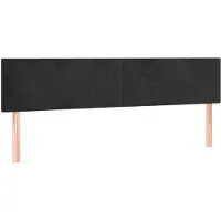 vidaXL Hoofdborden 180x5x78/88 cm fluweel zwart