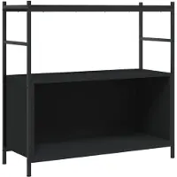 vidaXL Boekenrek 80x30x78,5 cm bewerkt hout en ijzer zwart
