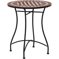 vidaXL Bistrotafel mozaïek 60 cm keramiek bruin