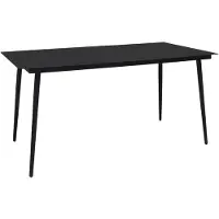 vidaXL Tuintafel 190x90x74 cm staal en glas zwart