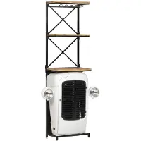 vidaXL Wijnkast tractor 49x31x172 cm ruw mangohout wit