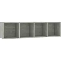vidaXL Boekenkast/tv-meubel 143x30x36 cm betongrijs