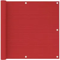 vidaXL Balkonscherm 90x500 cm HDPE rood