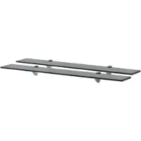 vidaXL Schappen zwevend 2 st 80x10 cm 8 mm glas