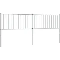 vidaXL Vervangend hoofdbord metaal wit 193 cm