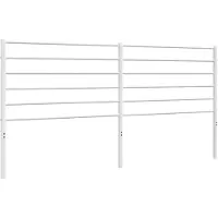 vidaXL Vervangend hoofdbord metaal wit 200 cm