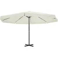 vidaXL Parasol Samos 500 cm aluminium wit