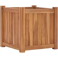 vidaXL Plantenbak verhoogd 40x40x40 cm massief teakhout