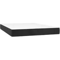 vidaXL Pocketveringmatras medium 140x190x20 cm fluweel zwart