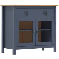 vidaXL Dressoir Hill Range 90x40x80 cm massief grenenhout grijs