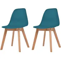 vidaXL Eetkamerstoelen turquoise 2 st online kopen