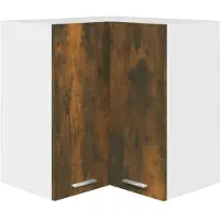 vidaXL Hanghoekkast Lyon 57x57x60 cm bewerkt hout gerookt eikenkleurig