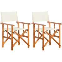 vidaXL Regisseursstoelen 2 st massief acaciahout