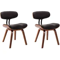vidaXL Eetkamerstoelen 2 st gebogen hout en stof grijs