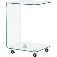 vidaXL Salontafel 45x40x63 cm gehard glas