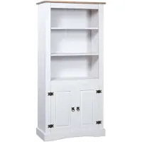 vidaXL Wandkast 80x40x170 cm Mexicaans grenenhout Corona-stijl wit