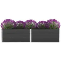 vidaXL Plantenbak verhoogd 250x50x54 cm HKC grijs