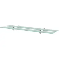 vidaXL Schappen zwevend 2 st 100x10 cm 8 mm glas