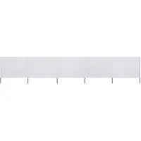 vidaXL Windscherm 5-panelen 600x80 cm stof zandwit