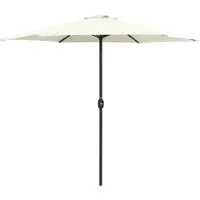 vidaXL Parasol met aluminium paal 270x246 cm zandwit