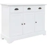 vidaXL Dressoir met 3 deuren 105x35x77,5 cm MDF en grenenhout