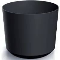 Prosperplast Plantenpot/bloempot Babylon - kunststof - buiten/binnen - antraciet grijs - D29 x H29 cm - Plantenpotten