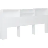 vidaXL Hoofdbordkast 220x19x103,5 cm wit