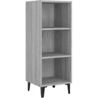 vidaXL Dressoir 34,5x32,5x90 cm bewerkt hout grijs sonoma eikenkleurig