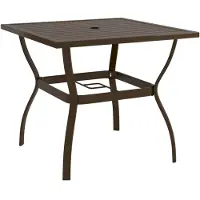 vidaXL Tuintafel 81,5x81,5x72 cm staal bruin