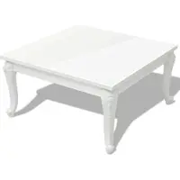 vidaXL Salontafel 80x80x42 cm hoogglans wit