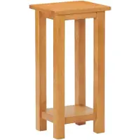 vidaXL Bijzettafel 27x24x55 cm massief eikenhout