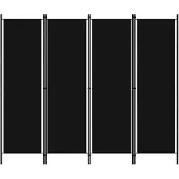 vidaXL Kamerscherm met 4 panelen 200x180 cm zwart