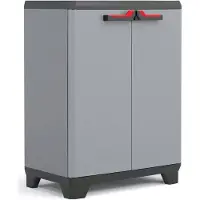 Big Buy Cooking Stilo Low Storage Cabinet Gray and Black 90 cm Organizer Locker 434769