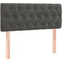 vidaXL Hoofdbord 90x7x78/88 cm fluweel donkergrijs