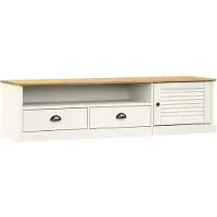 vidaXL Tv-meubel VIGO 156x40x40 cm massief grenenhout wit