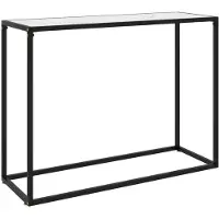 vidaXL Wandtafel 100x35x75 cm gehard glas wit