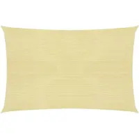 vidaXL Zonnezeil 160 g/m² 3x4 m HDPE beige