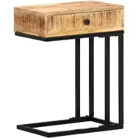 vidaXL Bijzettafel U-vormig 45x30x61 cm massief mangohout