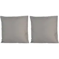 Anna's Collection 2x Grote bank/sier kussens voor binnen en buiten in de kleur grijs 60 x 60 cm - Sierkussens