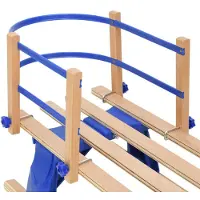 vidaXL Rugleuning voor slee multiplex blauw