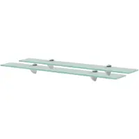 vidaXL Schappen zwevend 2 st 70x20 cm 8 mm glas