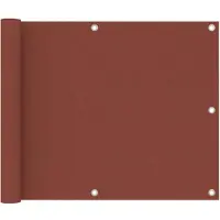 vidaXL Balkonscherm 75x500 cm oxford stof terracotta