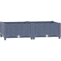 vidaXL Plantenbak verhoogd 80x40x23 cm polypropyleen