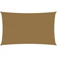 vidaXL Zonnezeil 160 g/m² 2x5 m HDPE taupe