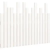 vidaXL Hoofdbord wandmontage 108x3x80 cm massief grenenhout wit