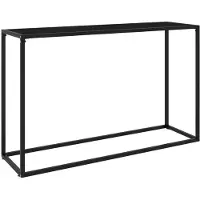 vidaXL Wandtafel 120x35x75 cm gehard glas zwart