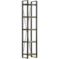 vidaXL Boekenkast met 5 schappen 40x30x180 cm massief gerecycled hout