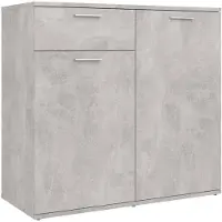 vidaXL Dressoir 80x36x75 cm bewerkt hout betongrijs