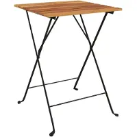 vidaXL Bistrotafel inklapbaar 55x54x71 cm massief teakhout en staal